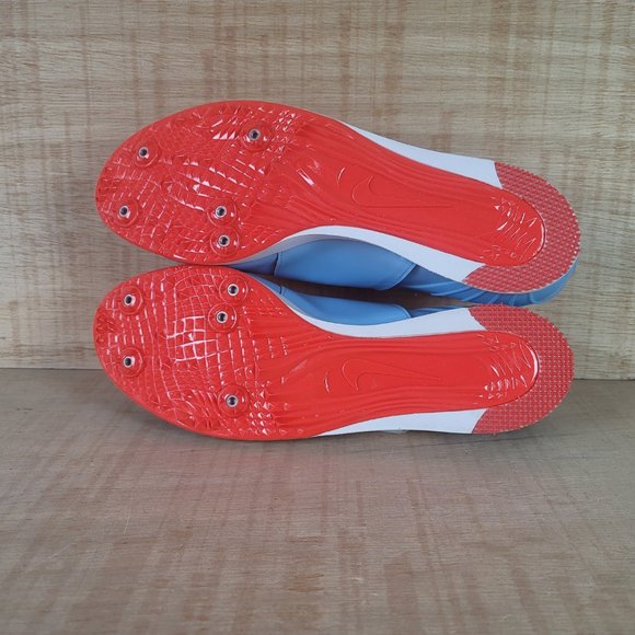 Nike Zoom Pole Vault Elite Track & Field Spikes Blue White Red Mens Size 14 - Picture 9 of 11